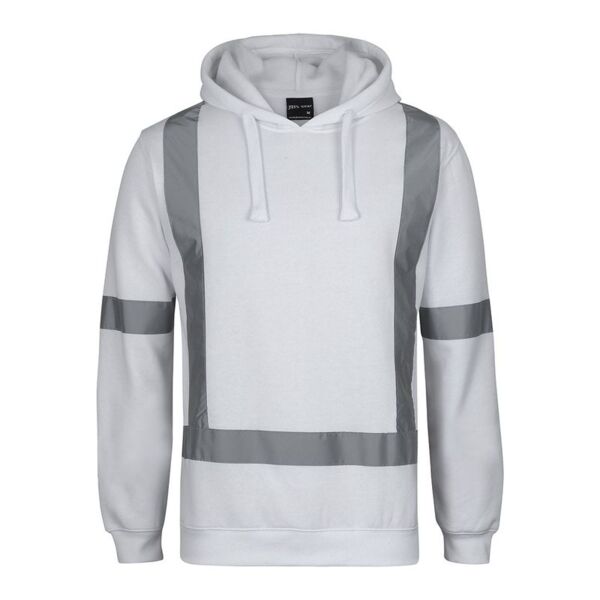 Mens Fleece Hoodie with Reflective Tape Thumbnail