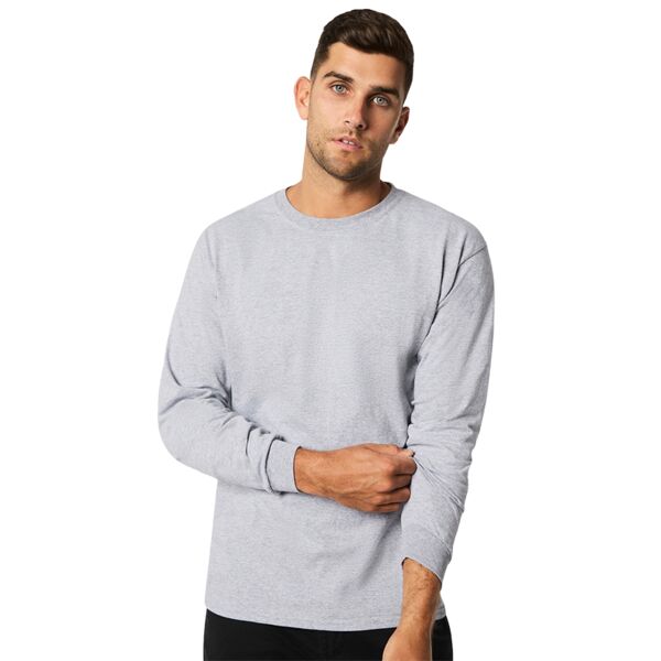 Mens Long Sleeve Heavy Cotton Tee Shirt Thumbnail