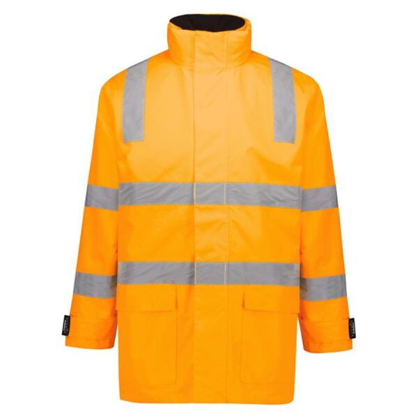 Unisex Hi Vis VIC Rail 4 In 1 Waterproof Jacket Thumbnail
