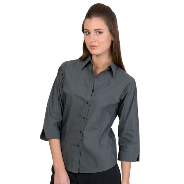 Womens Premier Stretch Poplin Business Shirts 3/4 Sleeve Thumbnail