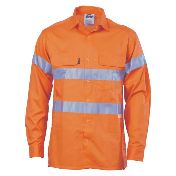 Mens HiVis Cotton Shirt with 3M 8906 R/Tape Thumbnail